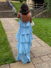 Vestido Longo Rosé Camadas
