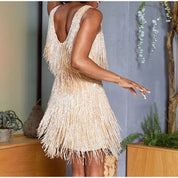 Vestido Curto Noite Pluma