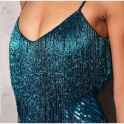 Vestido Curto Noite Pluma