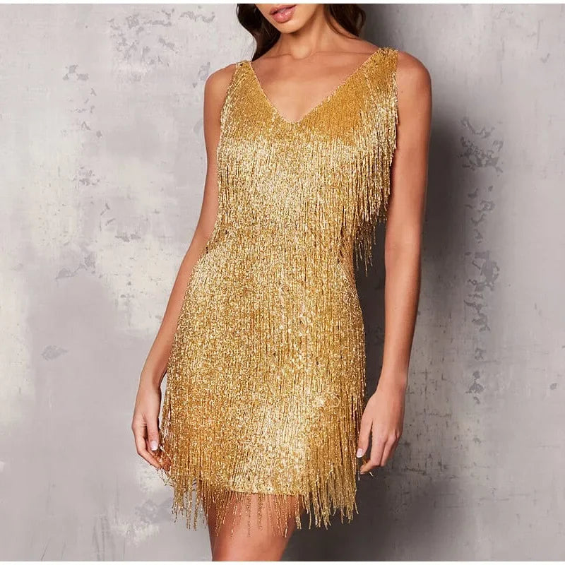 Vestido Curto Noite Pluma