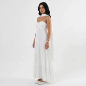 Vestido Longo Céu Plissado