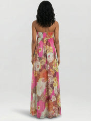 Vestido Longo Jardim Rosé